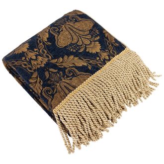 Riva Paoletti Shiraz Traditional Jacquard Throw - Navy - One Size