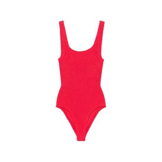 Hunza G One-piece, female, Red, Size: ONE SIZE Square Neck Swimsuit