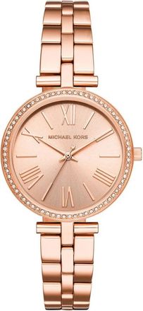 Michael Kors Layton Ros&eacute;goud Quartz Dameshorloge - Dames - Horloges - Roze - ONE Size - Accessoires