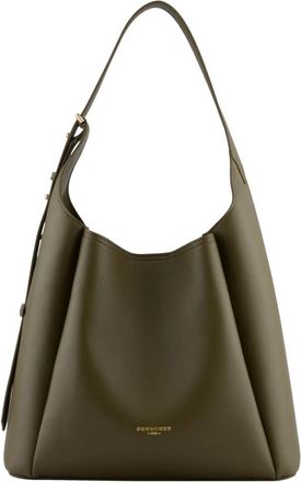 Pourchet S&eacute;vign&eacute; Schoudertas - Dames - Schoudertassen - Groen - ONE Size - Leer - Tassen
