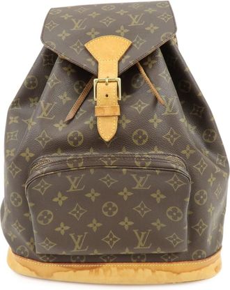 Louis Vuitton Vintage Montsouris Monogram Canvas Brown Canvas Backpack Bag (Pre-Owned)
