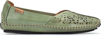 Pikolinos Geperforeerde groene instapper voor dames - Dames - Ballerinas - Groen - 35 EU - Su&egrave;de - Schoenen