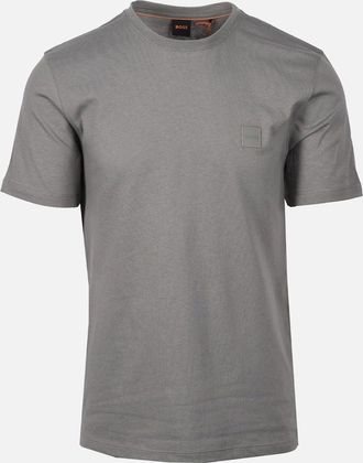 HUGO BOSS Mens Boss Orange TALES T-SHIRT OPEN GREY - Size: 40