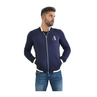 Aquascutum London Full Zip - male - Aquascutum - Bomber Jackets - Blue - XL - Jackets