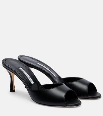 Manolo Blahnik Jada 70 leather mules