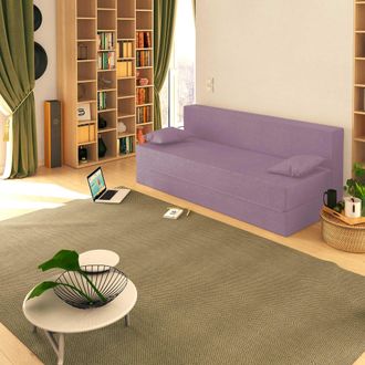 Baldiflex Divano Letto Morbido Tretris 3 Posti Che Diventa 3 Posti Letto Colore Lilla - Baldiflex