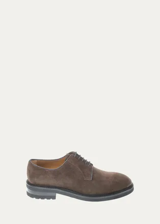 Bergdorf Goodman Mens Suede Derby Shoes