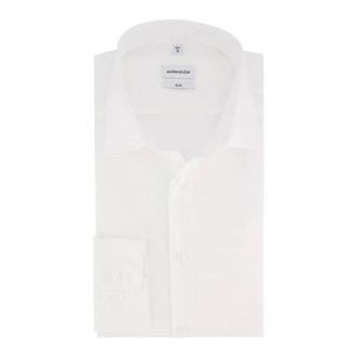 Seidensticker Heren, Overhemden, Wit, Maat: XS Katoen