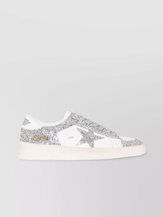 Golden Goose leather glitter low-top sneakers