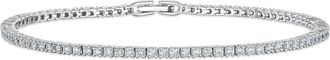The Diamond Store 1.5ct Lab Diamond Tennis Bracelet Claw Set in 925 Silver