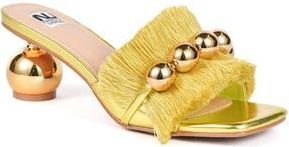Ninety Union Miami Fringed Orb Heel Slide Sandal in Green at Nordstrom Rack, Size 10