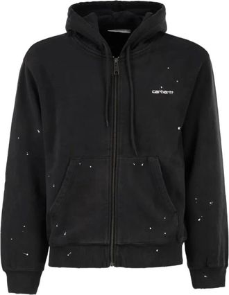 Carhartt Work in Progress Hooded Painter Jacket - Heren - Vesten met rits - Zwart - 2XL - Katoen - Hoodies & sweatvesten