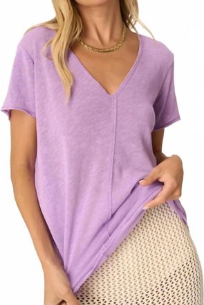 Bloomingdale's Wearever V-Neck Tee In Purple Magic