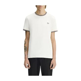 Fred Perry T-Shirts, male, Beige, Size: XL Crew Neck T-Shirt