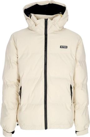 Iuter Witte Puff Donsjas Hoge Hals - Heren - Gewatteerde jassen - Wit - L - Polyester - Jassen