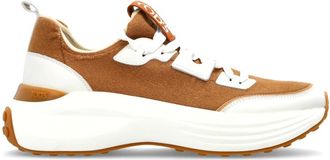 Tod's Logo-detail Sneakers met veters - Dames - Sneakers - Bruin - 40 EU - Leer - Schoenen