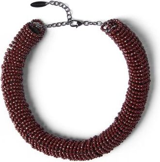 Brunello Cucinelli Sterling Silver choker in Red at Nordstrom