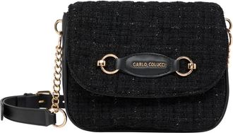 Carlo Colucci Boucl&eacute; Crossbody Bag - Dames - Schoudertassen - Zwart - ONE Size - Tassen