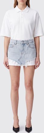 Alexander Wang Abito chemisier mini in cotone con design double-layer bicolor