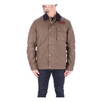 Barbour International Coats Logo Voorritszakken - Heren - Zomerjassen - Beige - XL - Katoen - Jassen