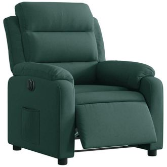 vidaXL Vidaxl - Sill&oacute;n Reclinable El&eacute;ctrico De Terciopelo Verde Oscuro