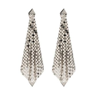 Paco Rabanne Earrings, female, Gray, Size: ONE SIZE Pixel Mesh Earrings