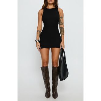 Princess Polly Marcee Sleeveless Skirted Romper in Black at Nordstrom, Size 12