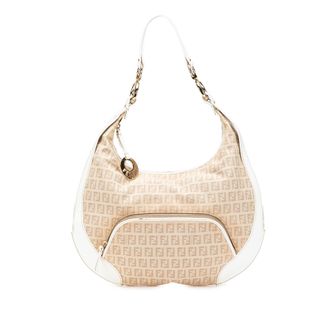 Fendi Hobo Logo Print Schoudertas