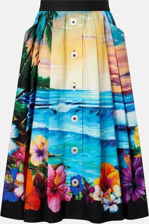 Dolce & Gabbana Printed cotton midi skirt