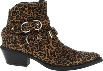 Pinko Tex 13 leopard-print ankle boots - women - Rubber/Calf Leather/Leather - 38 - Brown