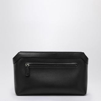 The Row Black leather clutch bag