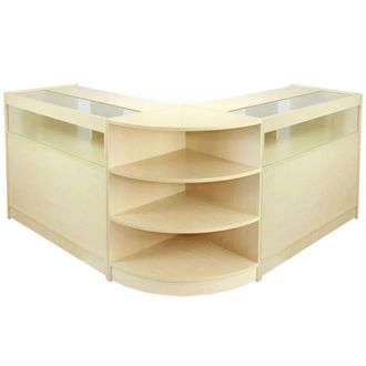 MonsterShop Libra Maple Shop Counter & Retail Display Set in Beige