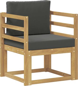 vidaXL Sof&aacute; De Exterior Poli&eacute;ster Blanco Y Antracita Vidaxl