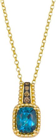 Le Vian Celestial 14K 2.34 Ct. Tw. Diamond & London Blue Topaz Pendant Necklace