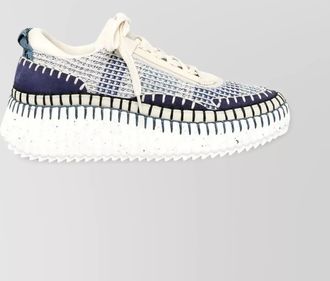Chloé nama chunky sole mixed pattern sneakers