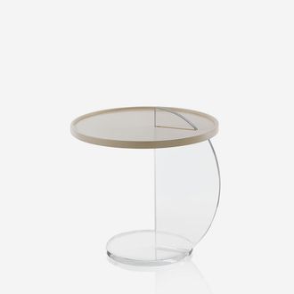 Aquadesign Tavolino Da Salotto Rotondo In Mdf E Acrilico Sail