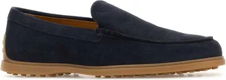 Tod's Mens Rubber Loafer Navy Suede