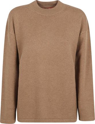 Max Mara Dames, Truien, Bruin, Maat: XS Wol