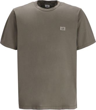 C.P. Company Logo patch t-shirt - men - Cotton - S - Green