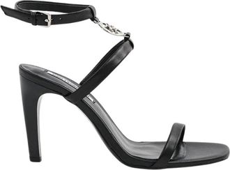 Karl Lagerfeld Belvia Sandalen met Hoge Hak - Dames - Sandalen met hakken - Zwart - 41 EU - Leer - Schoenen