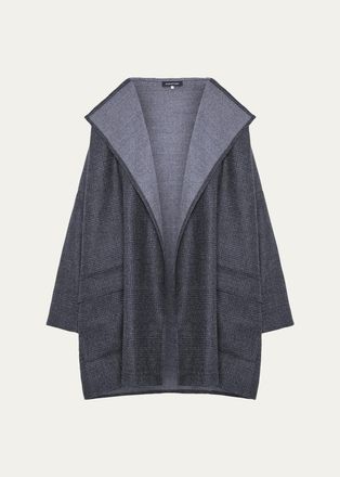 Eskandar Wool Wide Jacket Coat - Long Plus Length