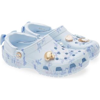 Crocs x LoveShackFancy Floral Classic Clog in Mineral Blue at Nordstrom, Size 10 Womens