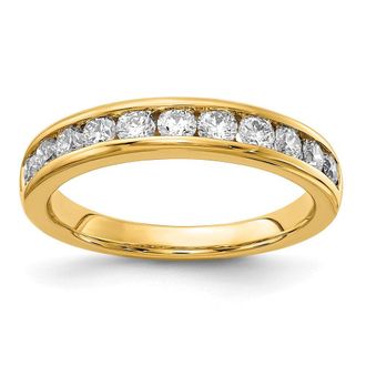 Diamond2Deal 14k Gold Lab Grown Diamond Wedding Band Ring 3/4Ct Clarity- VS Color- D-E