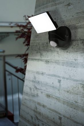 Eglo Eglo Pagino LED Black Plastic Wall Spotlight With Sensor