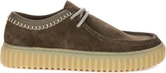 Clarks Laced Shoes, male, Green, 8 1/2 UK, Stylish Olive Suede Leather Shoes