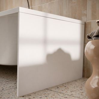 Aurlane Fald&oacute;n De Ba&ntilde;era Blanco Mate 80x50 Cm - 100% Acr&iacute;lico