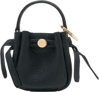 Tory Burch Tory Burch, Bucket Bags, female, Black, Size: ONE SIZE Romy Bucket Bag Charm