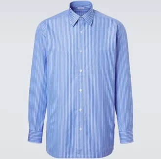 Charvet Striped cotton poplin shirt