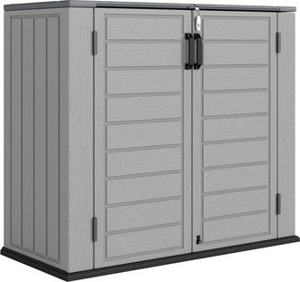 OUTSUNNY Caseta de jard&iacute;n 142x67x119 cm gris claro
