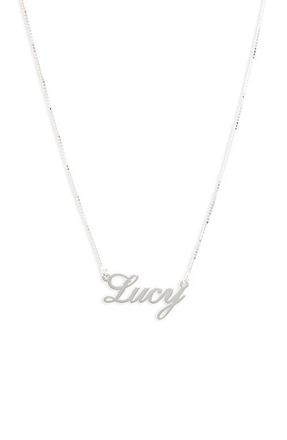 MELANIE MARiE Personalized Nameplate Necklace in Sterling Silver at Nordstrom